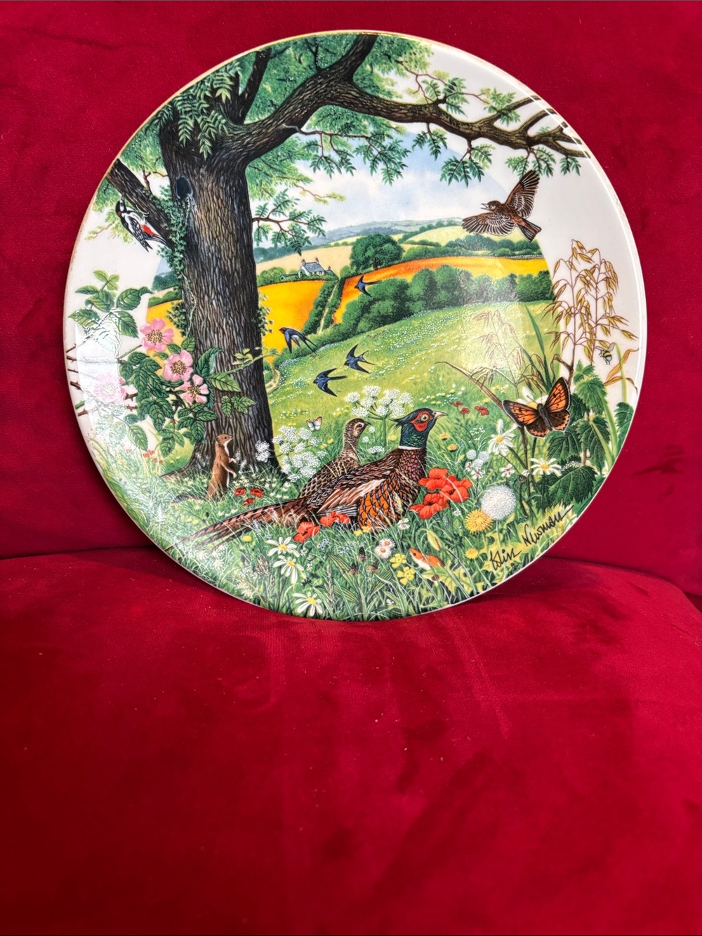 Vintage Wedgwood collector plate from the country Panorama Series.